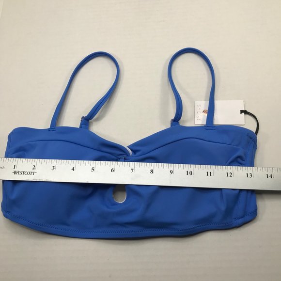 Shade And Shore Women's Size Medium 8-10 Twist Front Keyhole Bralette Bikini New - Picture 9 of 16